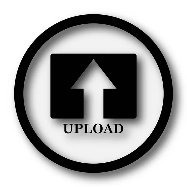 Pictogram Uploaden Internet Knop Witte Achtergrond — Stockfoto