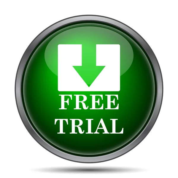 Free Trial Icon Internet Button White Background — Stock Photo, Image