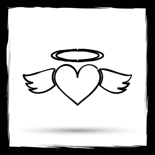 Heart angel icon — Stock Photo, Image