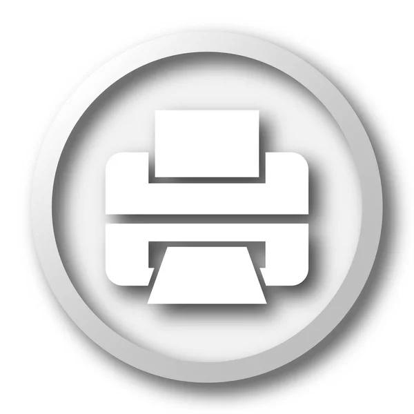 Printer Icon Internet Button White Background — Stock Photo, Image