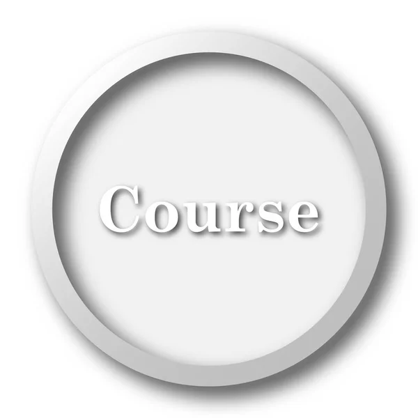 Course Icon Internet Button White Background — Stock Photo, Image