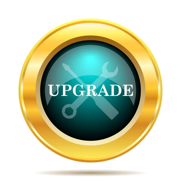 Upgrade Symbol Internet Taste Auf Weißem Hintergrund — Stockfoto