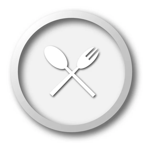 Fork and spoon icon — Stock Photo, Image