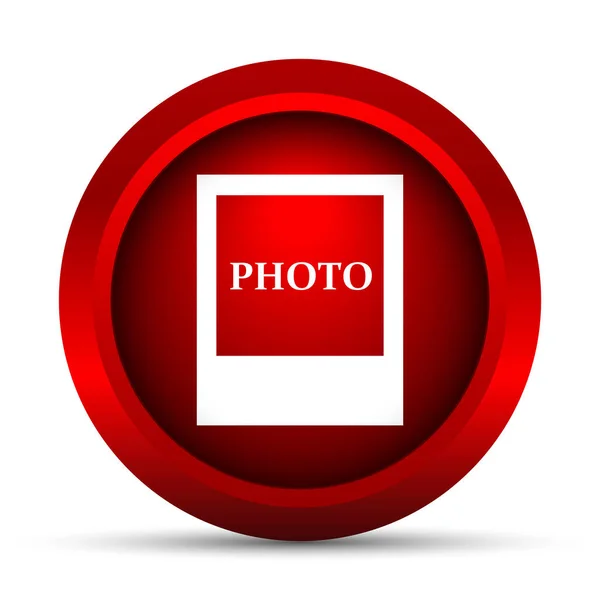 Photo Icon Internet Button White Background — Stock Photo, Image