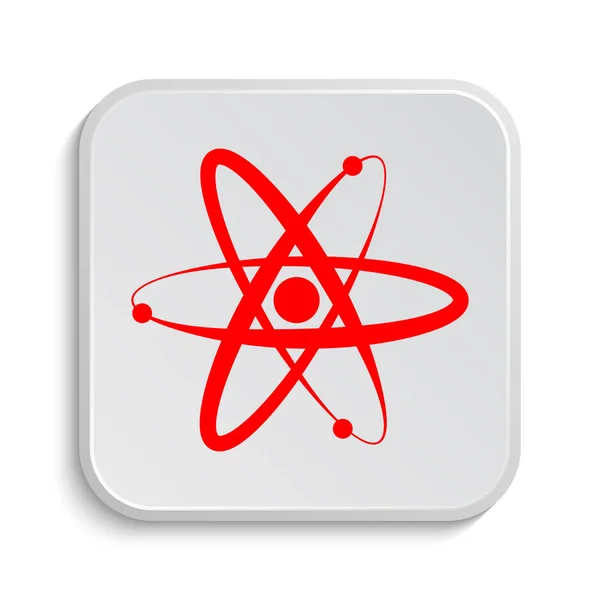 Het Pictogram Van Atomen Internet Knop Witte Achtergrond — Stockfoto