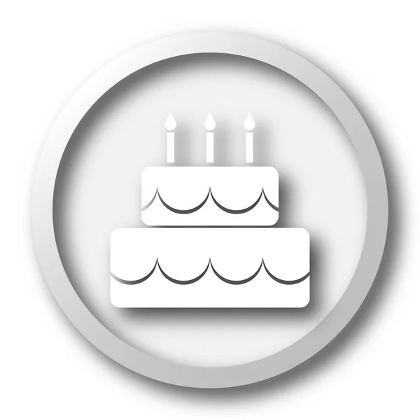 蛋糕图标 白色背景上的互联网按钮 — 图库照片