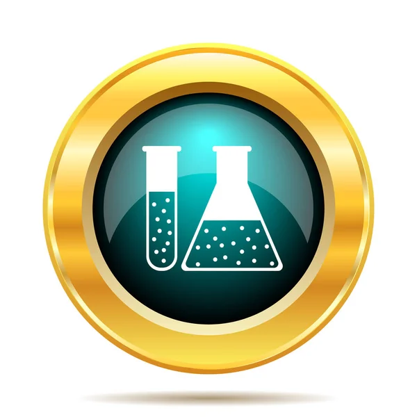 Chemistry set icon. Internet button on white background