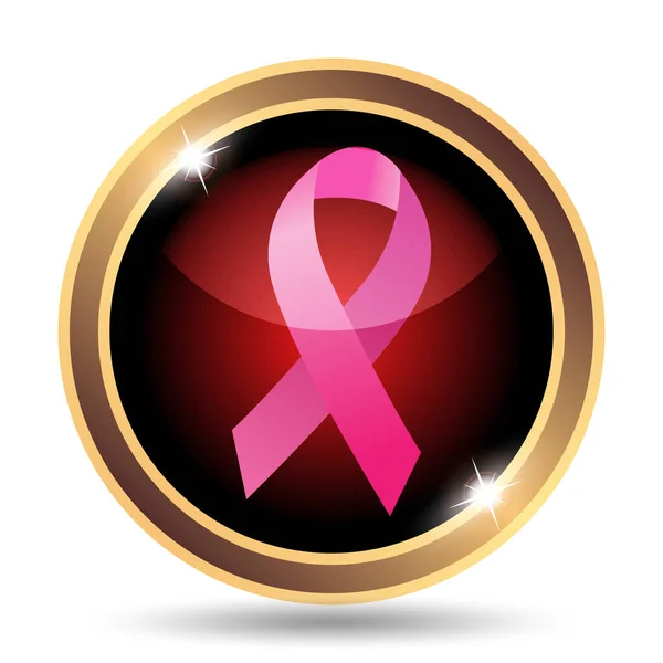 Breast Cancer Ribbon Icon Internet Button White Background — Stock Photo, Image