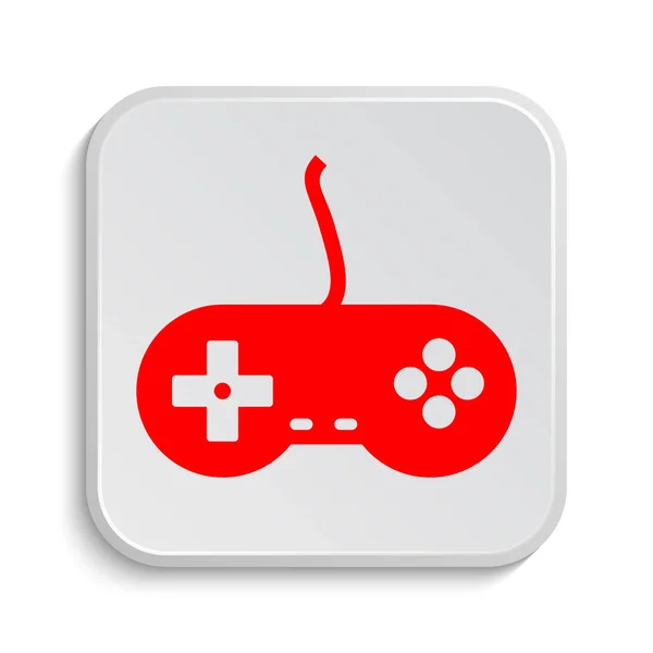 Gamepad Pictogram Internet Knop Witte Achtergrond — Stockfoto