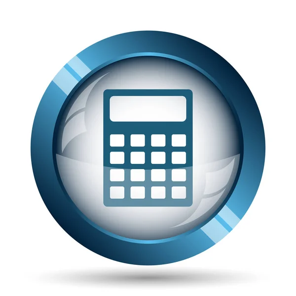 Calculator Icon Internet Button White Background — Stock Photo, Image