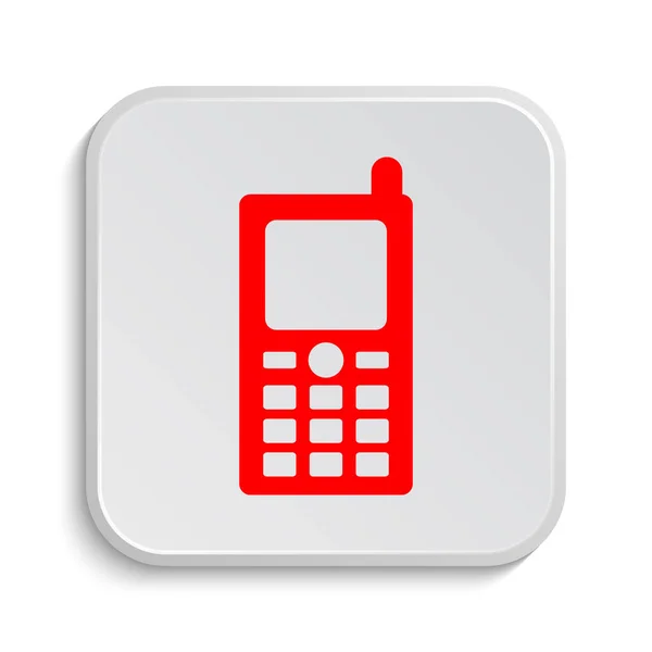 Ikona Mobilního Telefonu Internet Tlačítko Bílém Pozadí — Stock fotografie