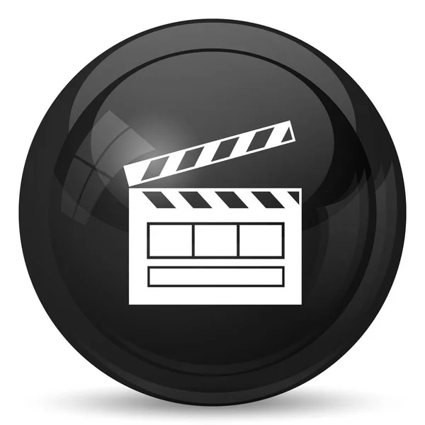 Movie Icon Internet Button White Background — Stock Photo, Image