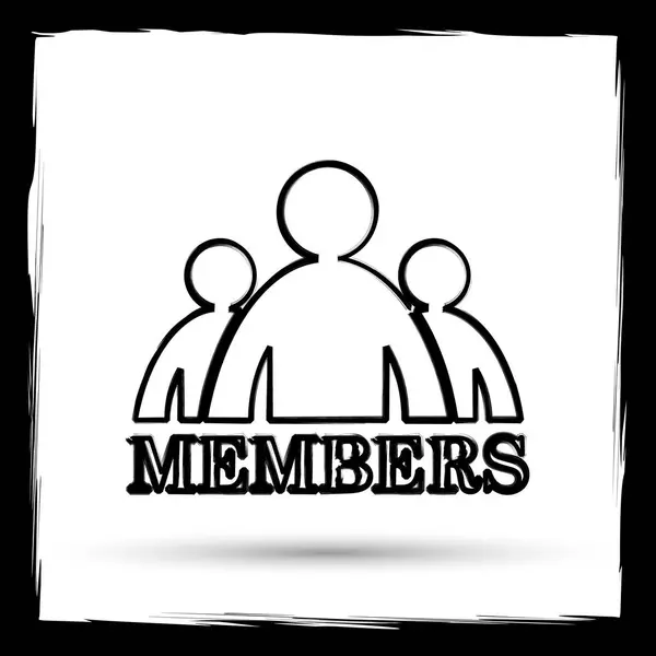 Members icon — Stock Photo, Image