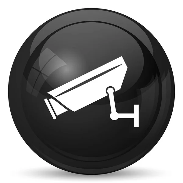 Ícone Câmara Vigilância Botão Internet Fundo Branco — Fotografia de Stock