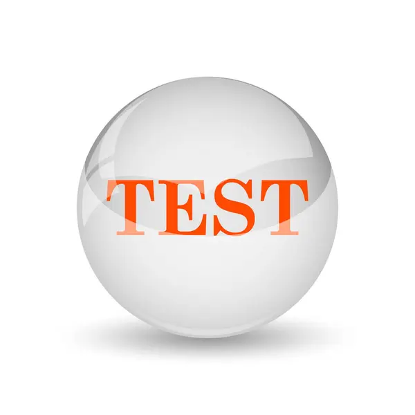 Icône Test Bouton Internet Sur Fond Blanc — Photo