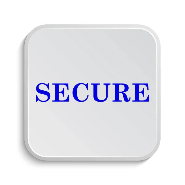 Secure Icon Internet Button White Background — Stock Photo, Image