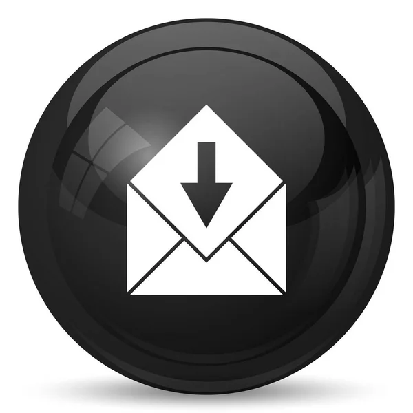 Recibir Icono Correo Electrónico Botón Internet Sobre Fondo Blanco —  Fotos de Stock