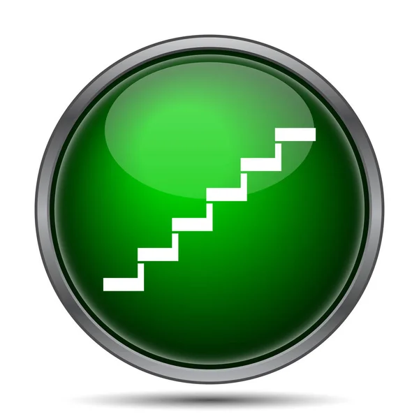 Stairs Icon Internet Button White Background — Stock Photo, Image