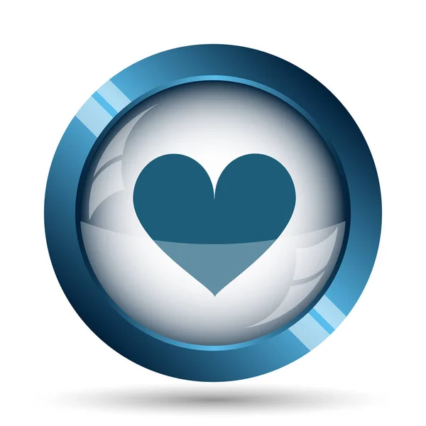 Серце Значок Інтернет Кнопки Білому Тлі — стокове фото