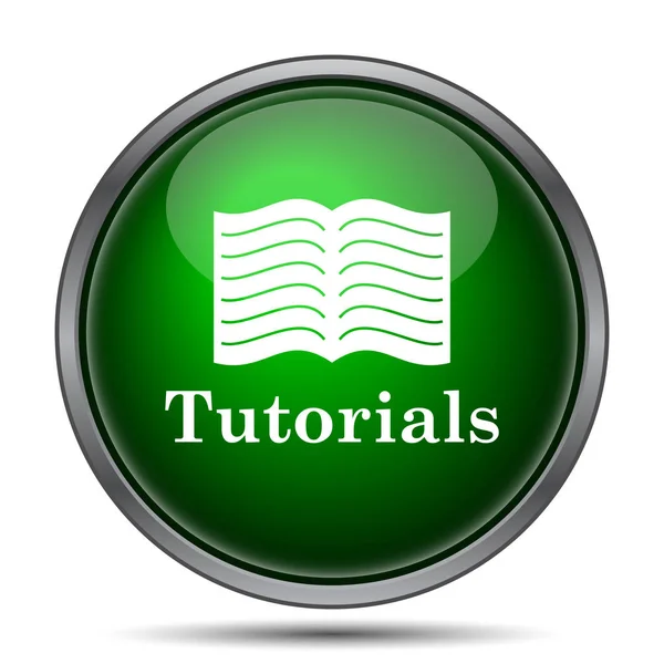 Tutorials Ikonen Internet Knappen Vit Bakgrund — Stockfoto