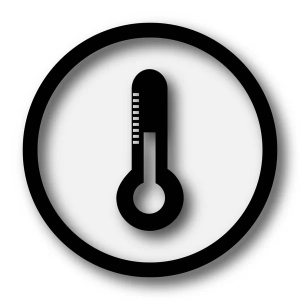 Thermometer Symbol Internet Taste Auf Weißem Hintergrund — Stockfoto