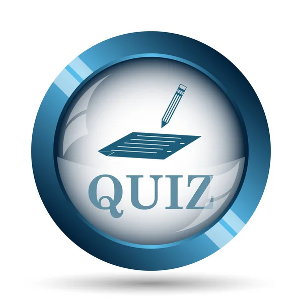 Quiz Icon Internet Button White Background — Stock Photo, Image