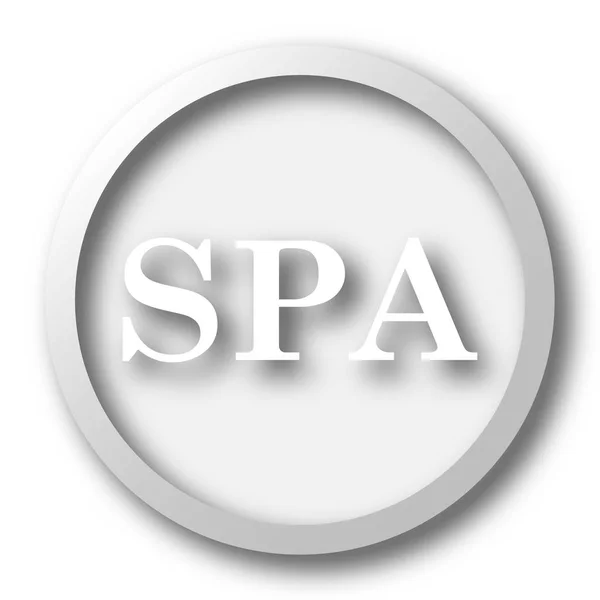 Ícone Spa Botão Internet Fundo Branco — Fotografia de Stock