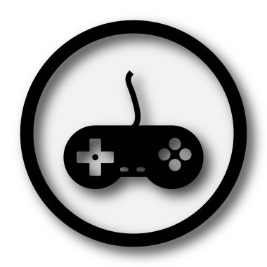 Gamepad simgesi. Beyaz arka plan üzerinde Internet düğmesi