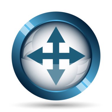 Tam ekran simgesini. Beyaz arka plan üzerinde Internet düğmesi