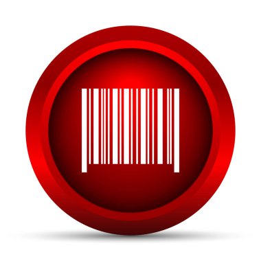 Barkod simgesi. Beyaz arka plan üzerinde Internet düğmesi