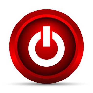Güç düğmesi simgesi. Beyaz arka plan üzerinde Internet düğmesi