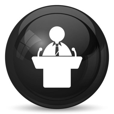 Hoparlör simgesi. Beyaz arka plan üzerinde Internet düğmesi