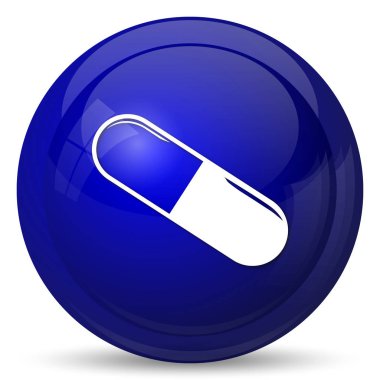 Hap simgesi. Beyaz arka plan üzerinde Internet düğmesi