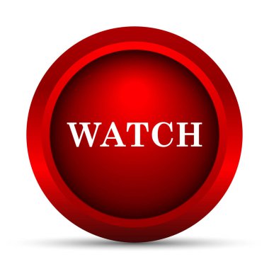 Saat simgesi. Beyaz arka plan üzerinde Internet düğmesi