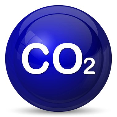 CO2 simgesi. Beyaz arka plan üzerinde Internet düğmesi