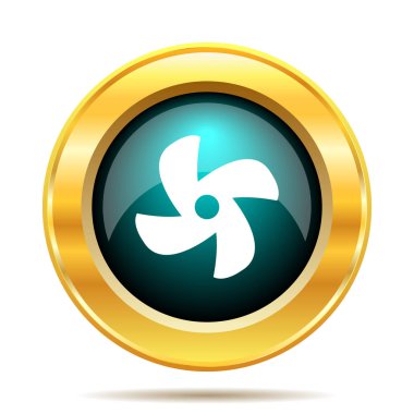 Fan simge. Beyaz arka plan üzerinde Internet düğmesi