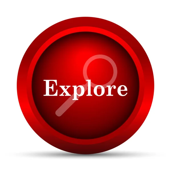 Explore Icon Internet Button White Background — Stock Photo, Image