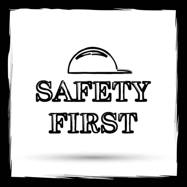 Seguridad primer icono —  Fotos de Stock