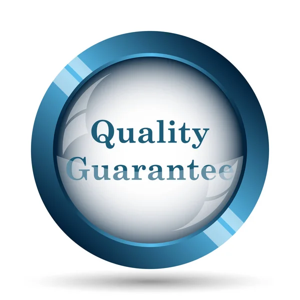 Qualitätsgarantie Symbol Internet Taste Auf Weißem Hintergrund — Stockfoto