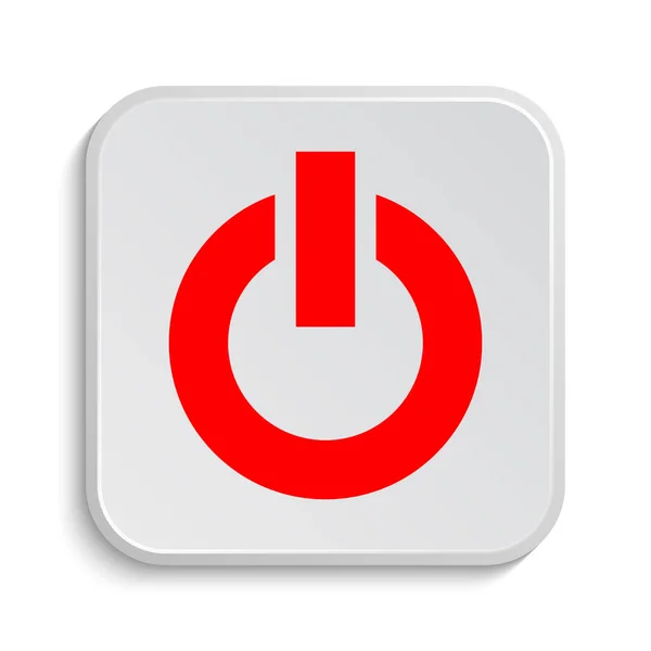 電源ボタン アイコン 白い背景の上のインター ネット ボタン — ストック写真