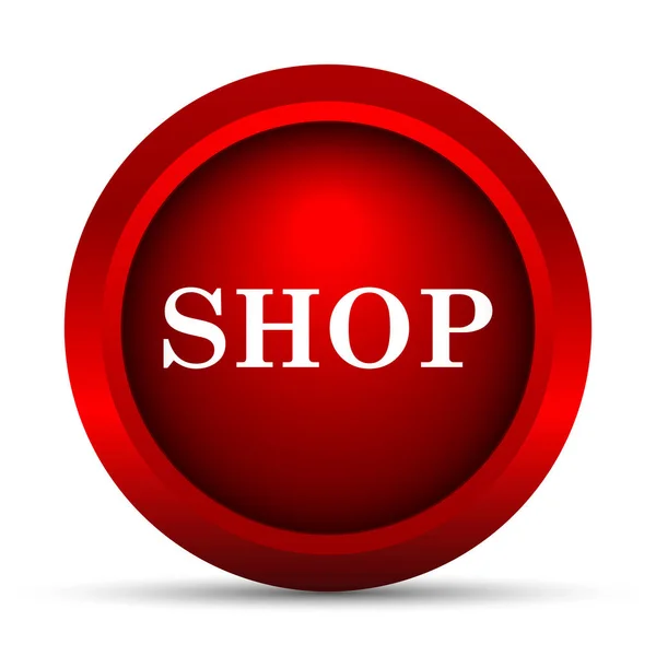 Shop Icon Internet Button White Background — Stock Photo, Image