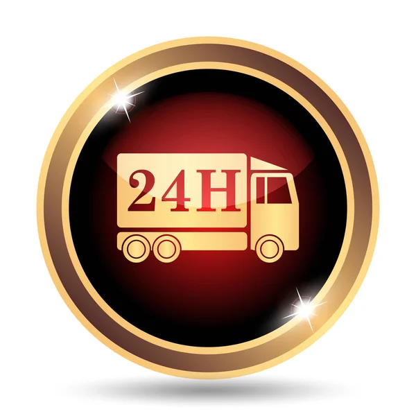 24 h 交付卡车图标 — 图库照片