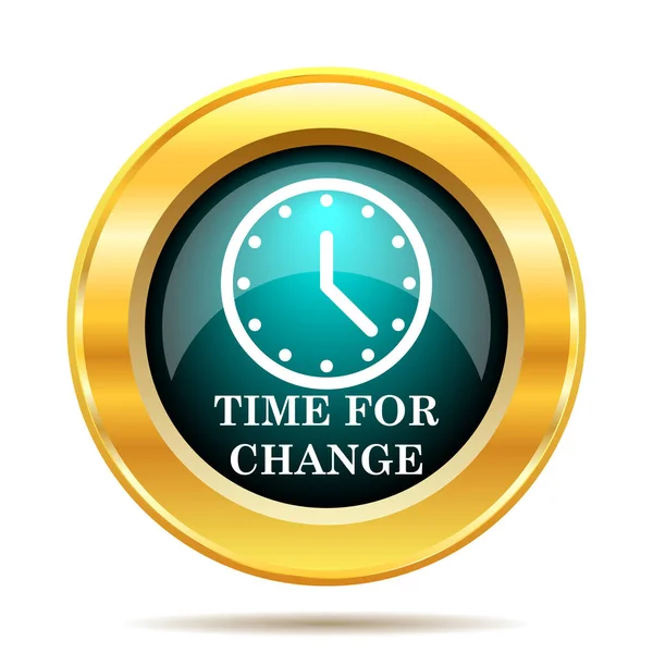 Hora Ícone Mudança Botão Internet Fundo Branco — Fotografia de Stock