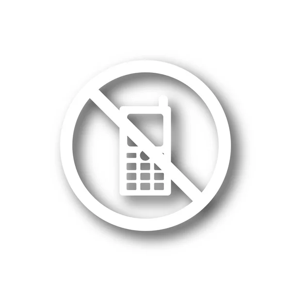 Ref Mobile Phone Restricted Кнопка Интернет Белом Фоне — стоковое фото