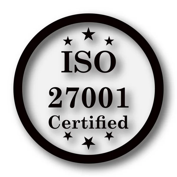 Iso 27001 Icon Internet Button White Background — Stock Photo, Image