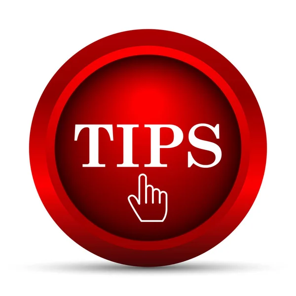 Tips Icon Internet Button White Background — Stock Photo, Image