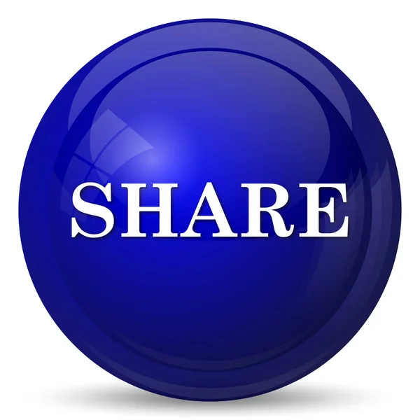Compartilhar Ícone Botão Internet Fundo Branco — Fotografia de Stock