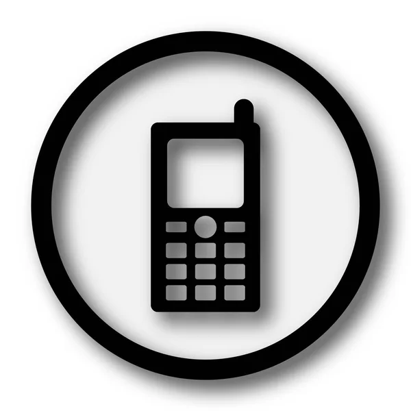 Mobile Phone Icon Internet Button White Background — Stock Photo, Image