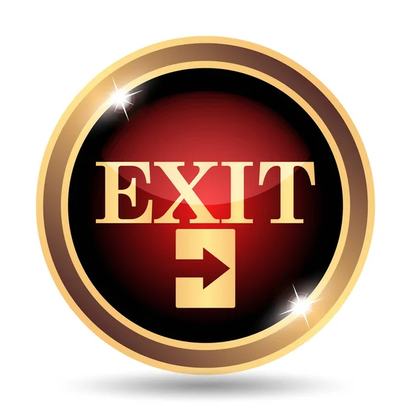 Exit icon. Internet button on white background