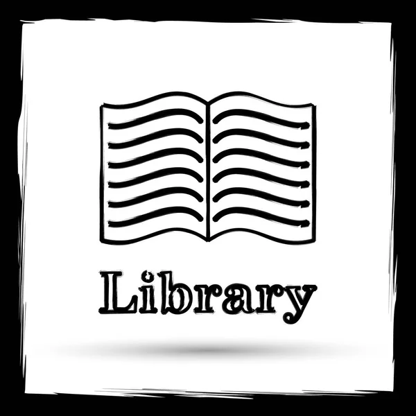 Bibliotheek pictogram — Stockfoto